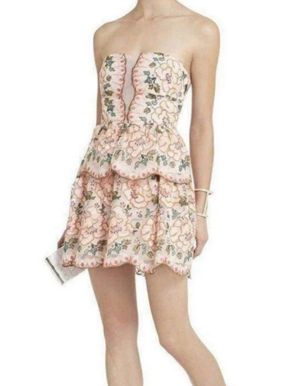 BCBG MaxAzria Women’s Floral Strapless Mini Dress - Picture 2 of 12